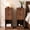 Walnut-3style, variant on GODPAW 9.8" Narrow Nightstand with 2 Drawers, Fluted Bedside Table, Slim End Table for Small Spaces, Walnut