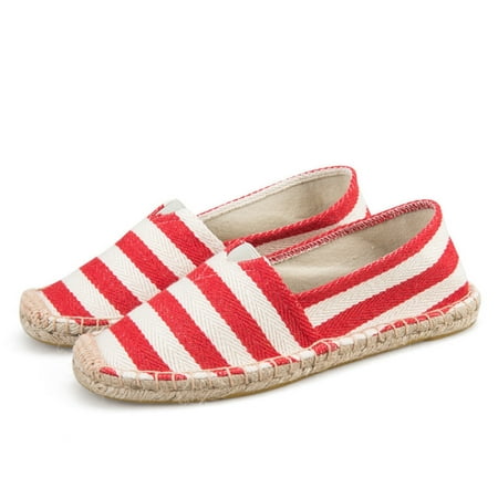 Mens and Womens Espadrilles Breathable Slip On Flats Shoes