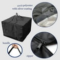 thumbnail image 4 of Bolsa de almacenamiento de cojines grande cuadrada duradera plegable con cremallera impermeable Negro, 4 of 9