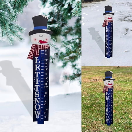 yievot 24 Inch Snow Meter Hand Made Metal Outdoor Garden Snow Meter ...