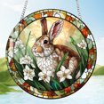 thumbnail image 5 of NSESSHome Easter Bunny Hanging Sign Rabbit Pendant for Front Door Decor Bunny Rabbit Door Hanger for Outdoor Outside Porch, Spring Wreath Indoor Wall Hanging Decoration, 5 of 6