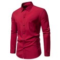 thumbnail image 2 of ShomPort Men's Stand Collar Shirts Button down Long Sleeve Business Dress Shirt Casual T-Shirt, 2 of 9