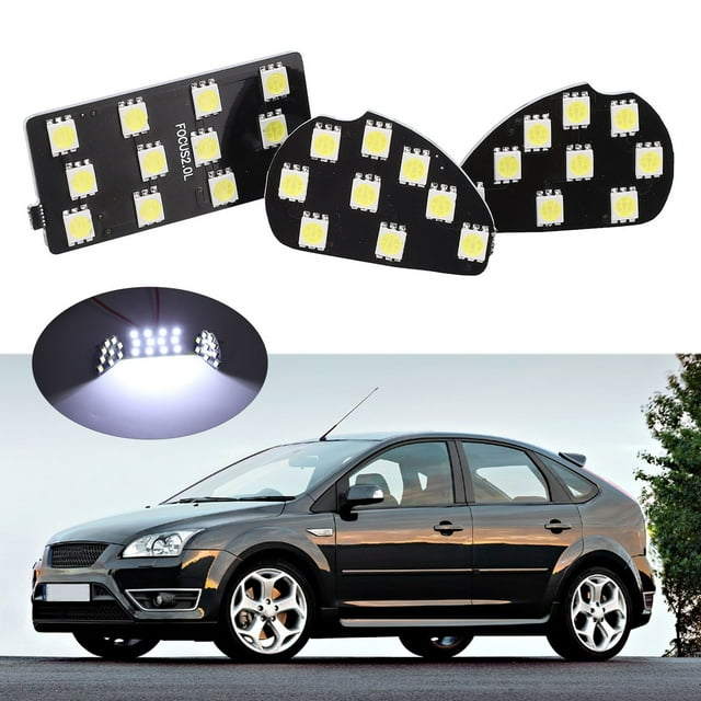 Luces de Lectura Interior del Automóvil, Luces de Mapa de Domo Bajo 3 piezas 30 LED 12V 8000LM Alto Brillo Para Auto