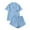 Blue, variant on cfhntfmh Womens Pajama Sets Pj Set Cute Heart Print Short Sleeve Button down Shirt with Shorts 2 Piece Pjs Set