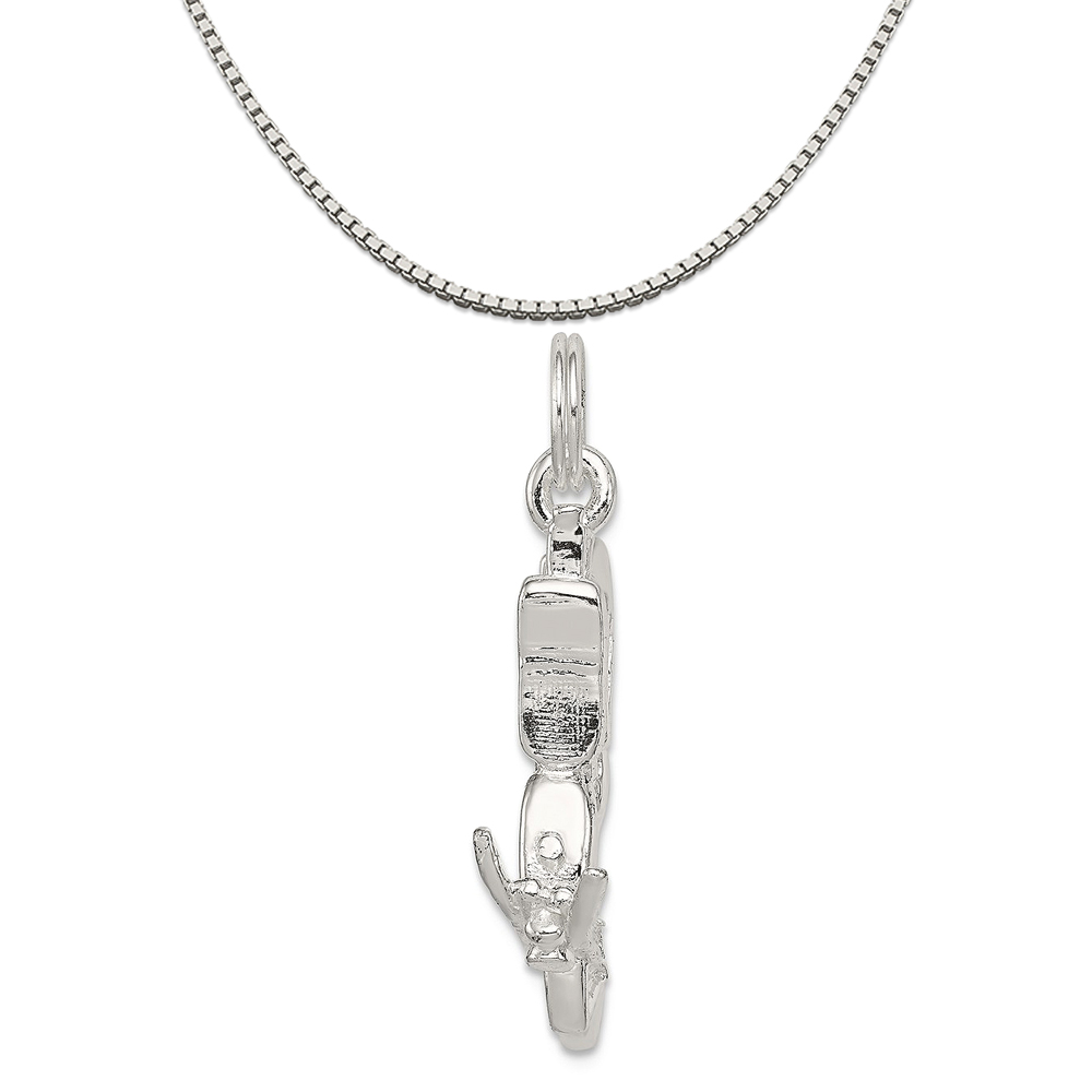 Sterling Silver Motorcycle Necklace Pendant