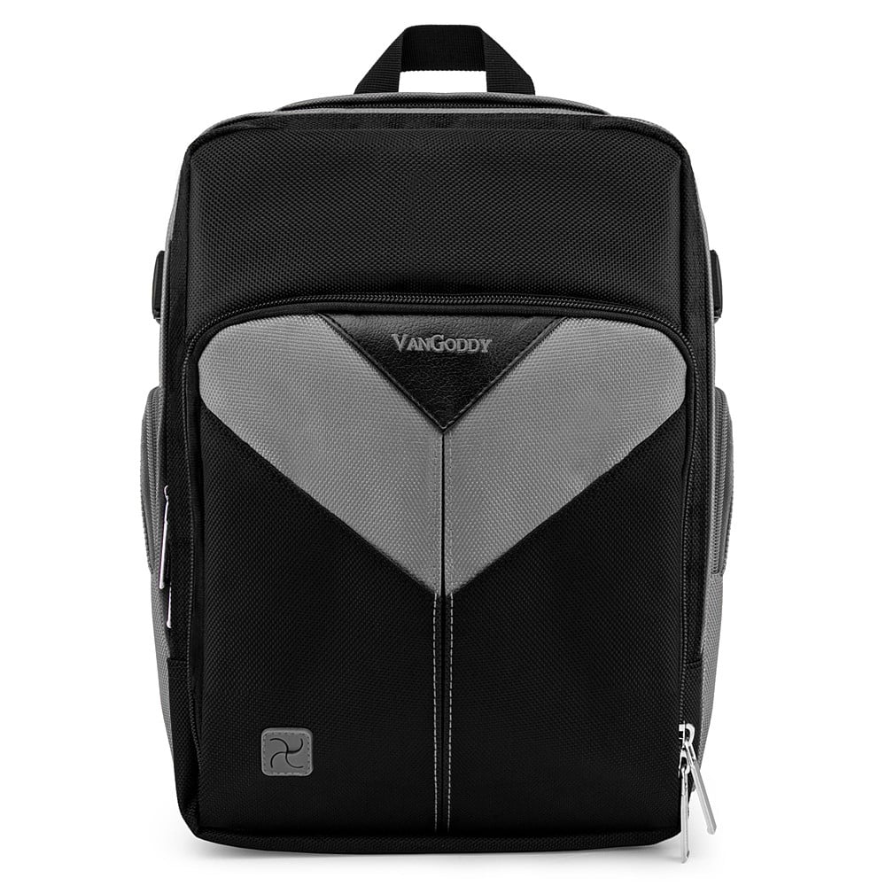 Sporty Outdoor Nylon Backpack Bag for DSLR Compact Cameras, Drones, Camcorders, Sports Action Camers, And Portable Printer Organizers (Gray)