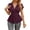 Wine, variant on Fgnfyis Summer Tops For Women Elegant Wrap V Neck Peplum Stretchy Ruched Ruffle Dressy Blouse Shirt Short Sleeve Tops For Women Navy L