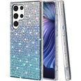 thumbnail image 4 of Compatible with Galaxy S23 Ultra Bling Case Cute Glitter Diamond for Women Girls Rhinestone Sparkle Shiny Crystal Bumper Luxury Protective Cover 3D Handmade Case for Galaxy S23 Ultra Blue, 4 of 13