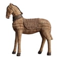 thumbnail image 2 of DOLITY Imitation Rattan Horse Statue Animal Sculpture Handmade Art Crafts Ornaments for, 2 of 9