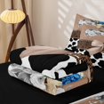 thumbnail image 5 of Manfei Boho Bow Damask Zipper Full Size Comforter Sets with Fitted Sheet and 2 Pillowcases,Western Bull Skull Flowers Zipper Bedding Set,White Taupe,Reversible, 5 of 7