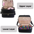 thumbnail image 4 of Qarigey Nail Polish Storage Bag Handbag with Cosmetic Zippers Travel Bag Sturdy Juegos de manicura Tipo 1, 4 of 5