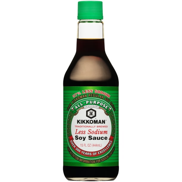 Kikkoman Less Sodium Soy Sauce, 15 oz