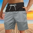 thumbnail image 3 of WAVSUF Summer Drawstring Short Pants Mens Elasticity Shorts Gray Size 3XL, 3 of 4