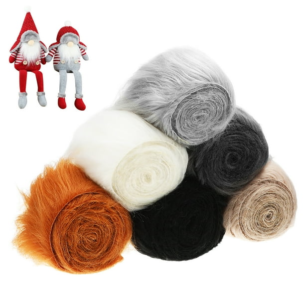ColoMX 6 rollos de adorno de piel sintética: cinta de piel sintética de 1,5 m para decorar el hogar y la ropa. Tela esponjosa para manualidades y costura.