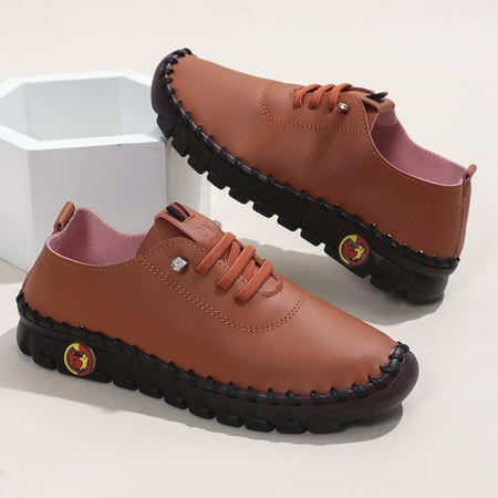 

SHYKU Everyday Elegance: Versatile Lightweight Women s Sneakers - Comfy Non-Slip Sole All-Season Lace-Ups-35