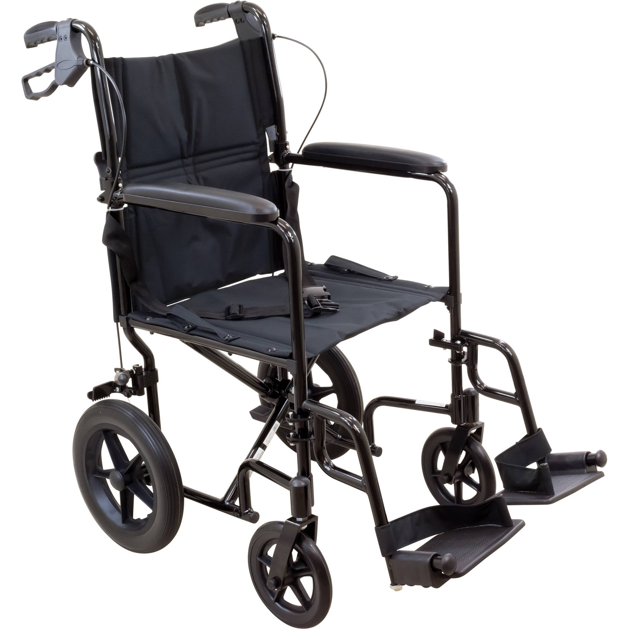 Roscoe Transport Wheelchair With 12 Rear Wheels And 19 Seat Blue Walmart Com Walmart Com