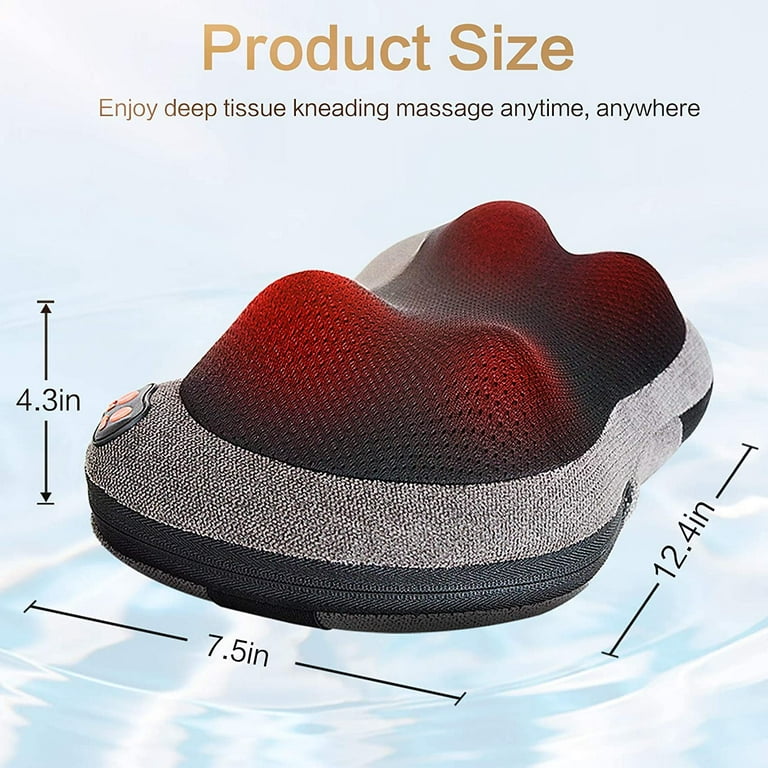 Deep Kneading Back Massager w Heat Function to Relieve Muscle