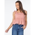 thumbnail image 3 of Celebrity Pink Women's Flutter Sleeve Peplum Top, Sizes XS-XXXL, 3 of 7