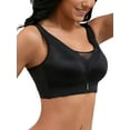 thumbnail image 4 of INSPIRE CHIC Women's V-Neck Mesh Minimizers Bras Wirefree Adjustable Straps U Back Lingerie S Black, 4 of 4