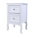 thumbnail image 1 of Ktaxon Nightstand End Table with 2 Drawer, White Finish, 1 of 8