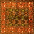 thumbnail image 1 of Ahgly Company Machine Washable Indoor Square Oriental Yellow Industrial Area Rugs, 3' Square, 1 of 4