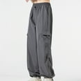 thumbnail image 6 of CYiJun Cargo Pants for Women High Waisted Comfy Baggy Wide Leg Work Casual Pants, 6 of 7