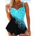 thumbnail image 2 of TFixol 2021 traje de baño de talla grande, traje de baño para mujer con estampado de Fénix, falda dividida, 2 of 4
