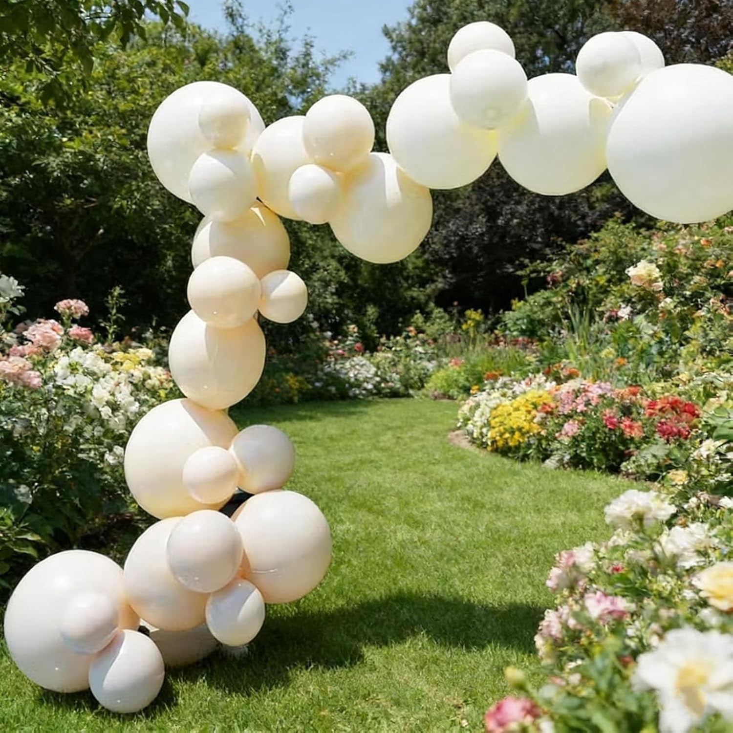 Reusable Inflatable Balloon Garland Arch Kit, 3/7 PCS Linked Pvc Balloons with Elastic Bands, Quick & Easy To Inflate And Set Up, One-Step, Effortless, Long-Lasting (#11,3PCS)