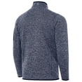 thumbnail image 3 of Men's Antigua Heather Navy Tennessee Titans Fortune Quarter-Zip Pullover, 3 of 3