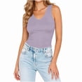 thumbnail image 3 of Smsaxvxz Womens Pullover Sports Tank Tops Summer Fashion Solid V Neck Sleeveless Casual Slim Fit Shirts 2026 Summer Clothes, 3 of 6