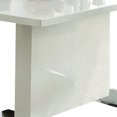 thumbnail image 3 of Modern Style Metal Dining Table with T Shaped Design Structure, White- Saltoro Sherpi, 3 of 5