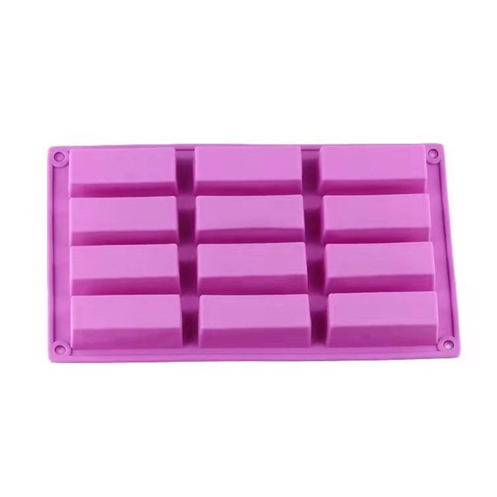 Silicone Baking Mold HeatResistant 12 Cells Casting Die Rectangular
