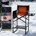 thumbnail image 3 of ABORON Oversized Directors Chair with Side Table, Heated Camping Chair Outdoor Portable Heating Folding Chair, Heavy Duty Camping Chair with Pocket for Lawn, Sports - 2Pack(Power Bank not Included), 3 of 8