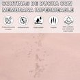 thumbnail image 3 of Cortina de Baño 100% Poliéster Cortina de Ducha con Membrana Impermeable Cortina para Baño Impermeable y Antimoho Cortina para Hogar Hotel Baño Rosa, 3 of 4