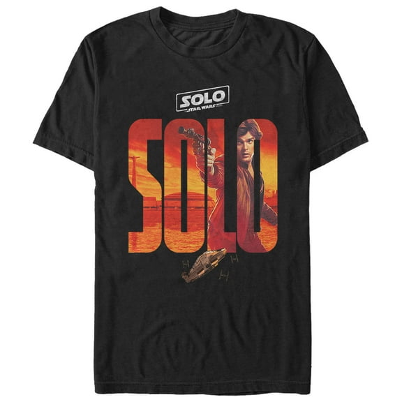 Men's Solo: A Star Wars Story Han Movie Poster Graphic Tee Black Medium