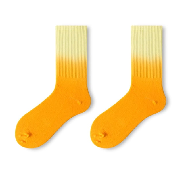Calcetines de Tubo Macarena Largos Degradados para Mujer Amarillo Naranja