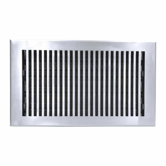 Prima Decorative Hardware, Floor Register A/C, Vent Cover, 8" x 14", Cast Aluminum, Satin