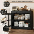 thumbnail image 7 of Garvee 35.4" Sideboard Buffet Cabinet with Storage – Modern White Kitchen Coffee Bar Cabinet with Glass Doors & Drawer, Adjustable Shelves for Living Room, Dining Room, 7 of 7