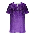 thumbnail image 3 of Tnhcen Chemises d'Été Vintage à Imprimé pour Femmes - Coupe Ample Basique Décontractée / Grande Taille P-2TG / Style Rétro pour Femmes, 3 of 8