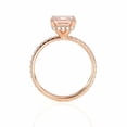 thumbnail image 6 of HeartsAndYou 2ct Natural Peach Morganite Gatsby Ice Solitaire Ring 100% 14k SOLID Rose Gold, 6 of 9