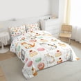 thumbnail image 5 of jejeloiu Kawaii Cat Kitten Full Size Comforter Sets,Sweet Strawberry Cake Donut Bedding Sets For Kids Reversible 3pcs, 5 of 8