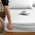 thumbnail image 4 of Fitted Sheet Queen Size Non-Slip Elastic Deep Pocket Stretchable Jersey Knit Bed Sheet Set for Mattress Protection, Soft Breathable All-Inclusive Bedding with Secure Fit, Washable Bed Cover for Home, 4 of 6