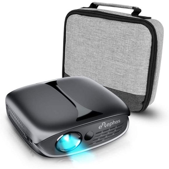 Mini Projecteur, ELEPHAS 2600 Lumens Wi‐Fi Projecteur de Cinéma Maison Portable Pico Compatible avec iPhone et Téléphone Intelligent Android, Prend en Charge 3D/1080P/HDMI/USB/AV