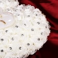 thumbnail image 6 of Heart-Shaped Wedding Ring Pillow with White Artificial Pearl and Diamond Decorations, Includes Cushion and Storage Box, 6 of 8