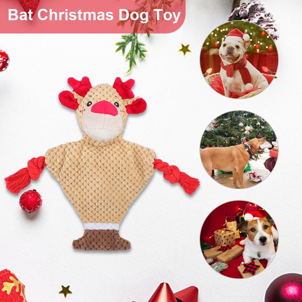 Navidad Elk Muñeco de nieve Juguete para mascotas Tema de festival resistente a las mordeduras para perros grandes y pequeños JShteea El nuevo