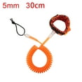 thumbnail image 4 of Laisse de Planche de Surf, Corde de Pied à Ressort Enroulé de 5mm, Corde de Traction de Surf TPU avec Boucle de Pied, Sangle de Jambe de Planche de Paddle Laisse de Surf pour Planche de Surf Orange, 4 of 8