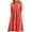 Watermelon Red, variant on gakvbuo Summer Linen Dress For Women Maxi Dress T-Shirt Dress Women's V-Neck Linen Loose Pocket Quarter Sleeve Long Dress