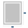 thumbnail image 2 of Smart Frameless LED Bathroom Mirror with Front Back Light, 3 Color Dimmable Touch Anti Fog Wall Vanity Mirror, Tempered Glass for Bathroom Salon Entryway, 24x32 40x32 48x36 Inches, 2 of 8