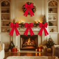 thumbnail image 2 of Pakyozj 2 Pcs Red Christmas Bows Outdoor Decorations - 16”x24”Large Christmas Tree Topper Bow, Velvet Wreath Bow with Glitter Gold Edge for Xmas Home Front Door Decor, 2 of 7