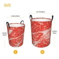 thumbnail image 3 of Picia Beef Steaks Large Laundry Basket, Waterproof, Freestanding Laundry Hamper, Collapsible Tall Clothes Hamper with Extended Handles-Medium, 3 of 8